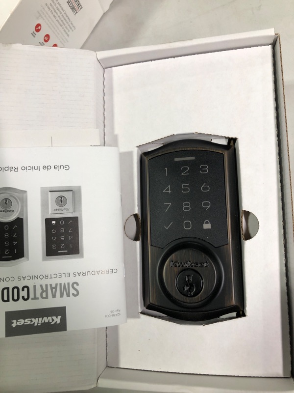 Photo 3 of Kwikset 9270TRL-11PS Traditional SmartCode Touchpad Electronic Deadbolt SmartKey Venetian Bronze Finish