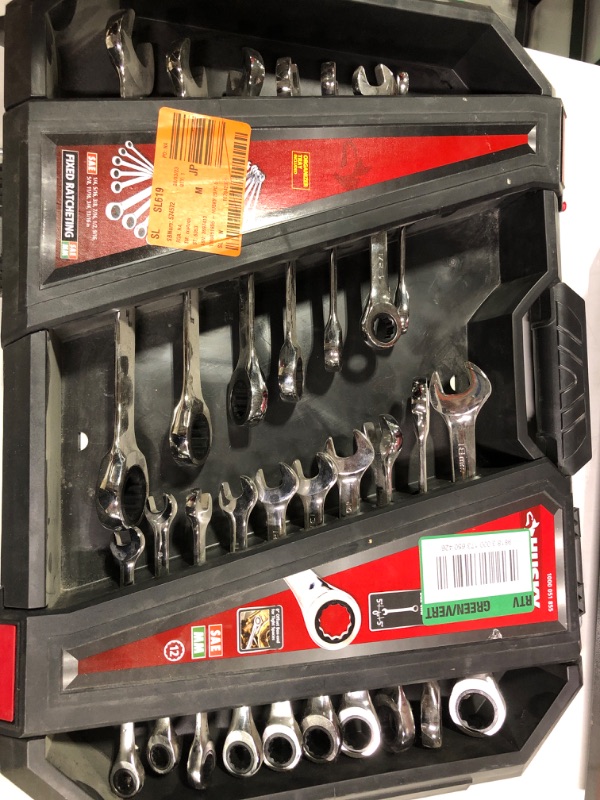 Photo 2 of 72-Tooth Ratcheting SAE/MM Combination Wrench Set (20-Piece)