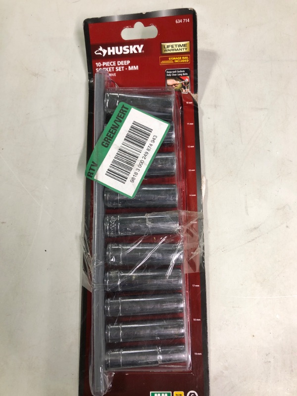 Photo 2 of 3/8 in. Drive Deep Metric Socket Set (10-Piece)