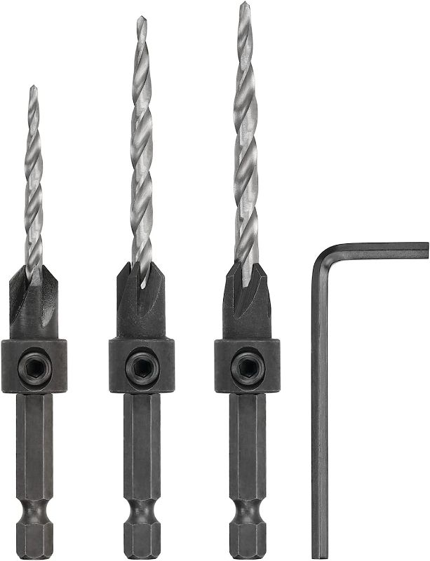 Photo 1 of Countersink Drill Bit Set #6, #8, #10, 3-Piece (DW2535
