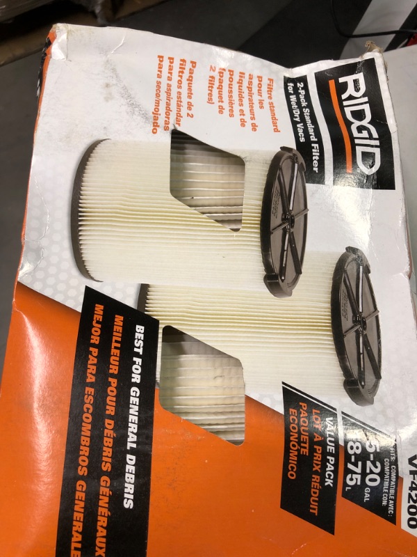 Photo 2 of 2 Pack Standard Wet/dry Vac Filter