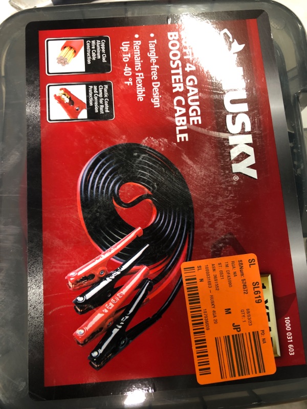 Photo 2 of 4-Gauge 20 ft. UL Booster Cable