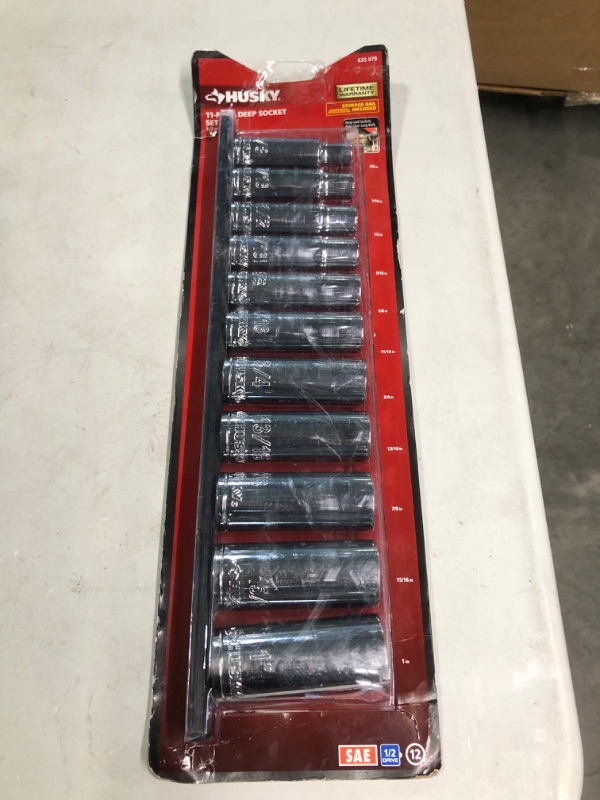 Photo 2 of 1/2 in. Drive SAE Deep Socket Set (11-Piece)