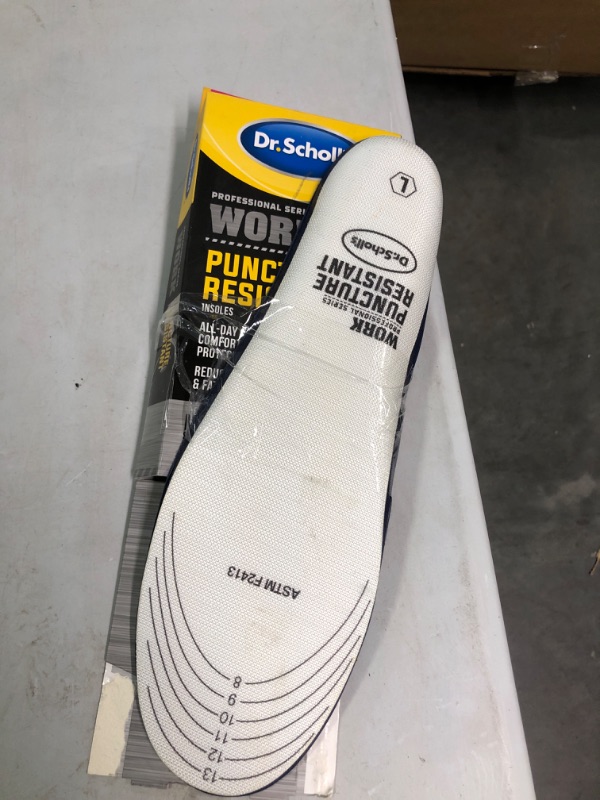 Photo 2 of Dr. Scholl's Professional Series Work Puncture Resistant Insoles, Men's 8-14, Trim to Fit Puncture Resistant Men's 8-14