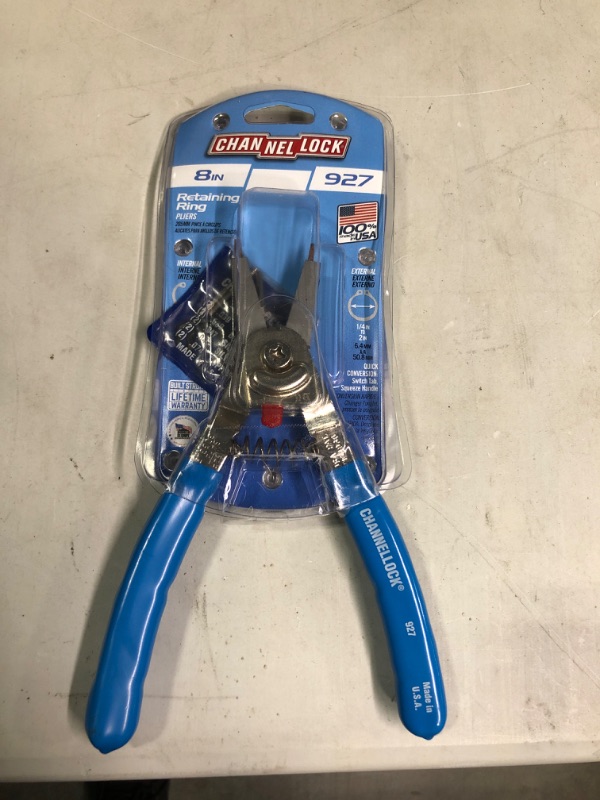 Photo 2 of Channellock 927 8-Inch Snap Ring Plier & NEIKO 50458A Snap Ring Shop Assortment | 300 Piece Retaining Ring Set | 18 Sizes (1/8" - 1-1/4") | Heat-Treated Hardened Steel 8-Inch Snap Ring Plier + Ring Set