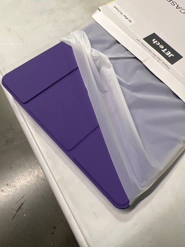 Photo 3 of JETech Case for iPad 10.2-Inch (2021/2020/2019 Model, 9/8/7 Generation), Auto Wake/Sleep Cover (Purple)
