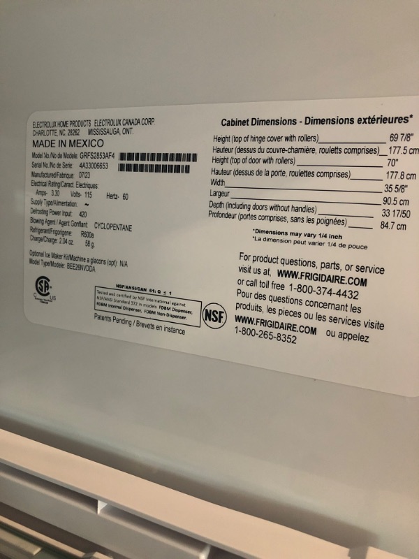 Photo 9 of Frigidaire Gallery 27.8-cu ft French Door Refrigerator with Dual Ice Maker (Fingerprint Resistant Stainless Steel) ENERGY STAR
