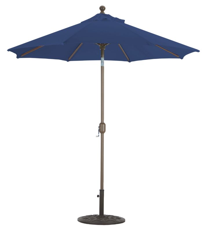 Photo 1 of Aluminum Patio Umbrella Sunbrella Canvas 7.5? Auto Tilt/Navy Blue