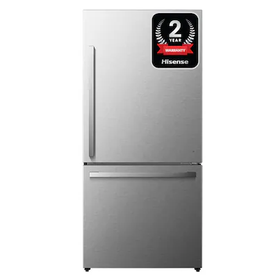 Photo 1 of Hisense 17.2-cu ft Counter-depth Bottom-Freezer Refrigerator (Fingerprint Resistant Stainless Steel) ENERGY STAR