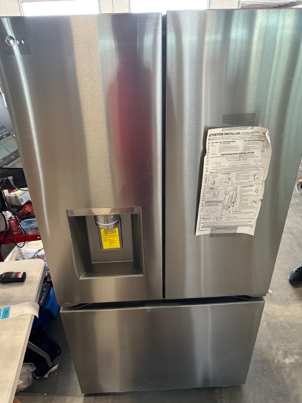 Photo 2 of LG Counter Depth MAX and 4 Types of Ice 25.5-cu ft Counter-depth Smart French Door Refrigerator with Dual Ice Maker (Fingerprint Resistant) ENERGY STAR