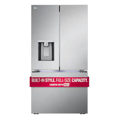 Photo 1 of LG Counter Depth MAX and 4 Types of Ice 25.5-cu ft Counter-depth Smart French Door Refrigerator with Dual Ice Maker (Fingerprint Resistant) ENERGY STAR