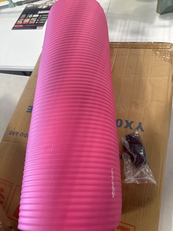 Photo 3 of Amazon Basics 1/2-Inch Extra Thick Exercise Yoga Mat Pink Yoga Mat