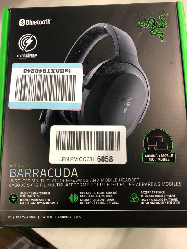 Photo 2 of Razer Barracuda Wireless Gaming & Mobile Headset (PC, Playstation, Switch & Basilisk V3 Customizable Ergonomic Gaming Mouse: Fastest Gaming Mouse Switch - Chroma RGB Lighting - 26K