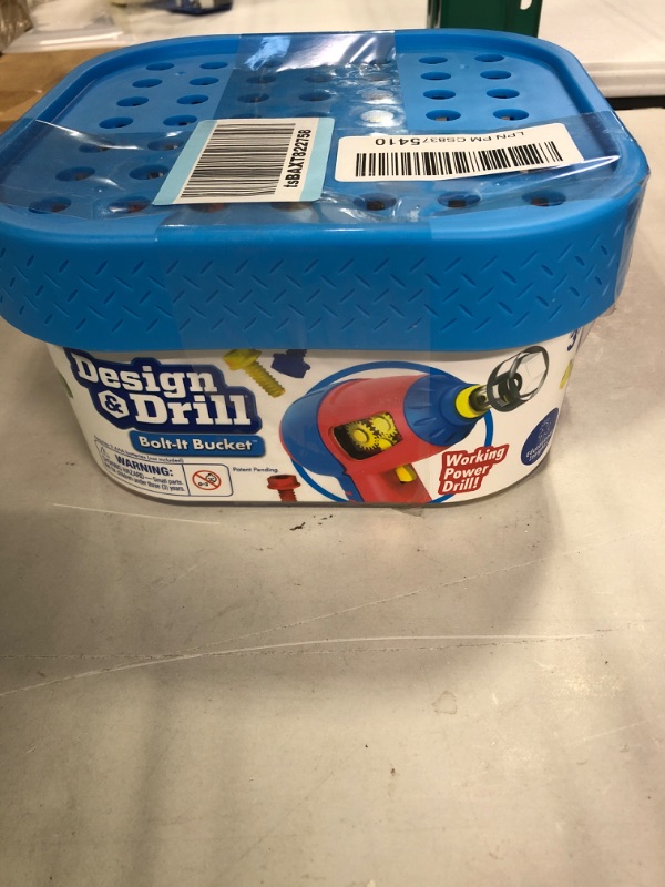 Photo 1 of Educational Insights Design & Drill Bolt-It Bucket, Portable, Travel Friendly Drill Toy Set & Playfoam GO! Squishy Sandcastle & Crafts for Kids | Friendly Sensory Toy Bolt-It Bucket + Squishy Sandcastle