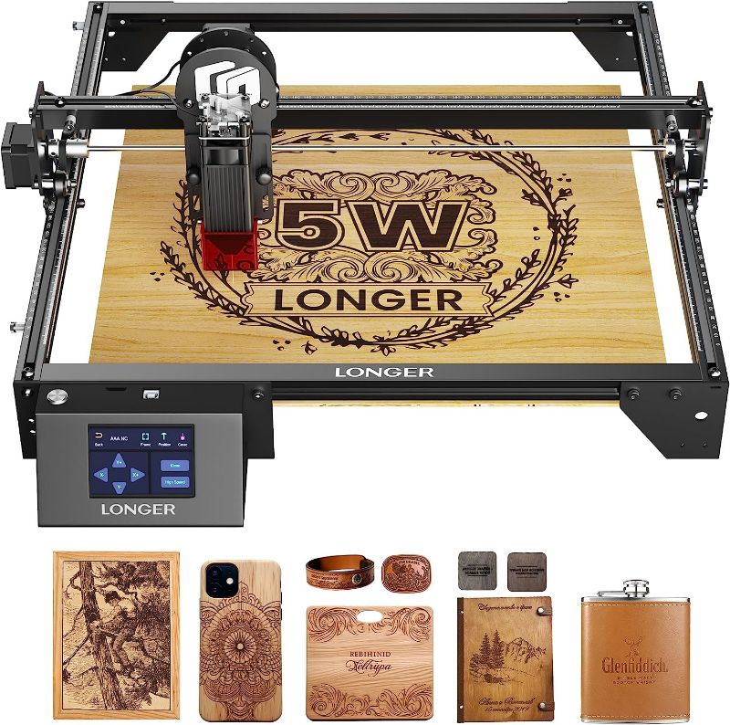 Photo 1 of  Laser Engraver Machine Laser Cutter Engraving CNC Machine, 5W Laser Engraver with 0.08 * 0.08 Compressed Spot, 32-bit Motherboard, DIY Engraver Area 400x400mm
