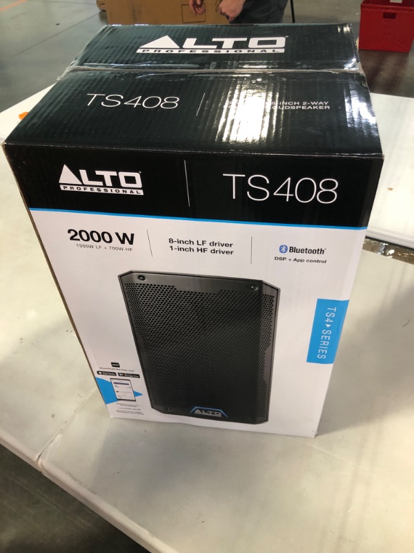 Photo 2 of Alto Professional TS408 - 2000W 8" Powered PA Speaker with 3 Channel Mixer, Bluetooth Streaming, Wireless Loudspeaker linking, DSP and Alto App New Model with Bluetooth 8" woofer