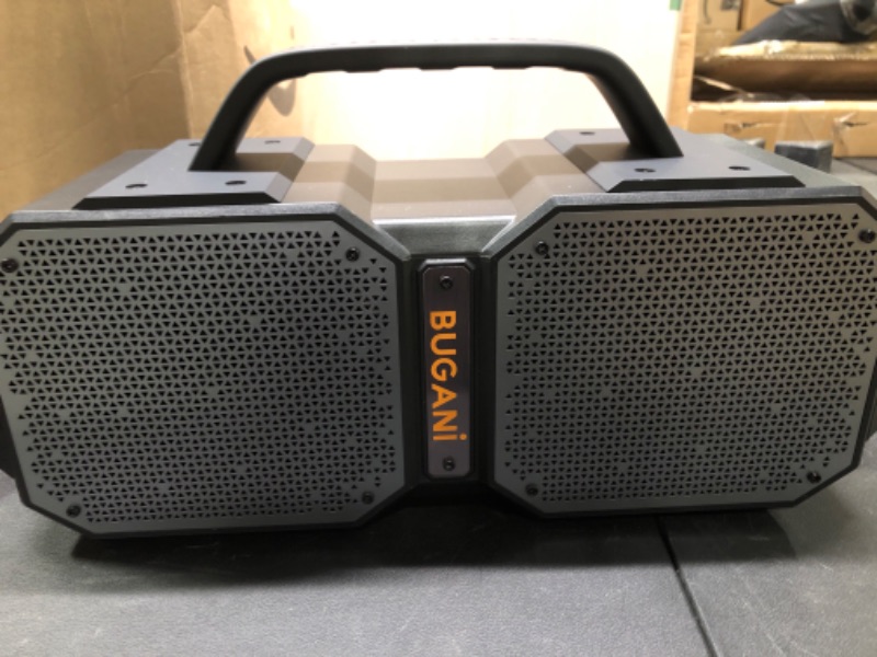 Photo 1 of BUGANI Bluetooth Speaker, M83 Upgraded Wireless Waterproof Portable Speakers, Better Bass, Longer Battery Life, Mobile Power, Suitable for Outdoor Travel, Camping,Party Black