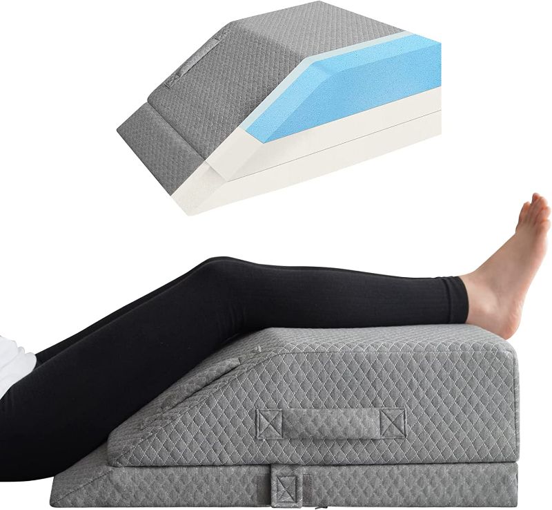 Photo 1 of Adjustable Leg Elevation Pillows for Swelling, Cooling Gel Memory Foam Wedge Pillows for After Surgery, Sciatica Back Knee Hip Ankles Pain Relief, Leg Pillows for Sleeping Blood Circulation
Visit the KingPavonini Store