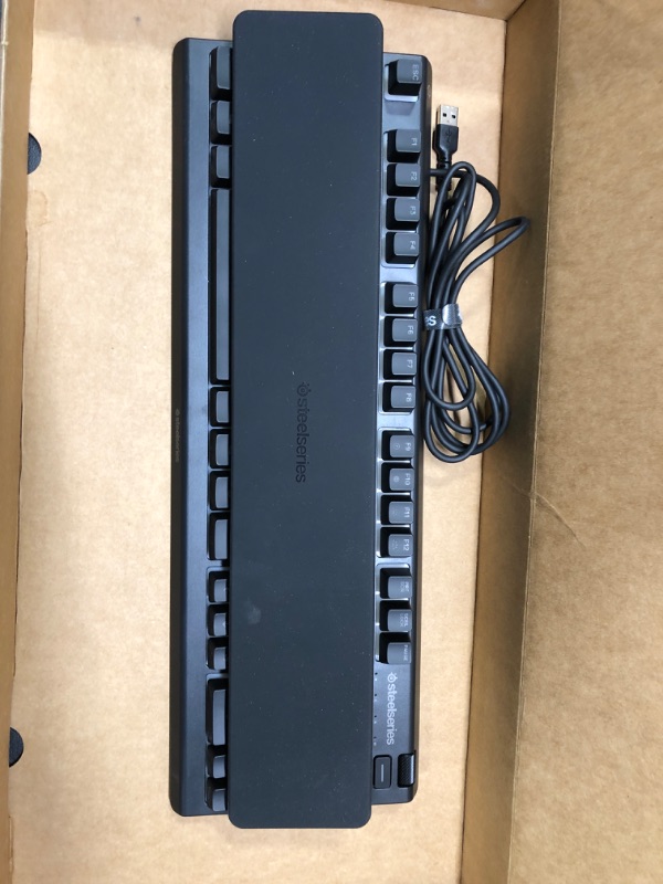 Photo 1 of SteelSeries Apex Pro Mini Mechanical Gaming Keyboard – World’s Fastest Keyboard – Adjustable Actuation – Compact 60% Form Factor – RGB – PBT Keycaps – USB-C (Renewed) Apex Pro mini Wired