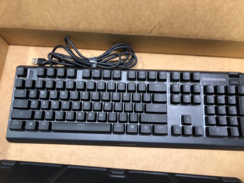 Photo 1 of SteelSeries Apex Pro Mini Mechanical Gaming Keyboard – World’s Fastest Keyboard – Adjustable Actuation – Compact 60% Form Factor – RGB – PBT Keycaps – USB-C (Renewed) Apex Pro mini Wired
