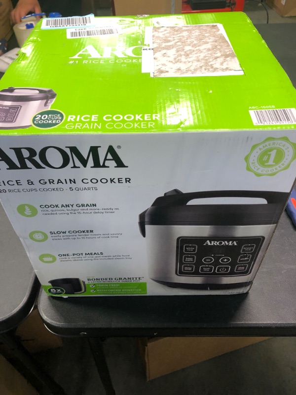 Photo 6 of Aroma ARC-150SB 20-Cup (Cooked) Digital Cool-Touch Rice Cooker, Food Steamer and Slow Cooker