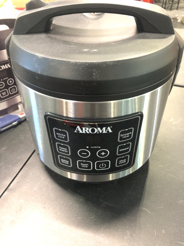 Photo 7 of Aroma ARC-150SB 20-Cup (Cooked) Digital Cool-Touch Rice Cooker, Food Steamer and Slow Cooker