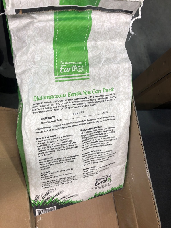 Photo 4 of DiatomaceousEarth 10 LBS FOOD GRADE Diatomaceous Earth - 100% Organic All Natural Diamateous Powder - Diametaceous for humans is Safe Around Children.
