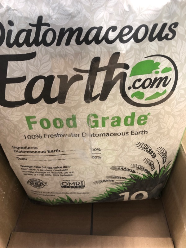 Photo 2 of DiatomaceousEarth 10 LBS FOOD GRADE Diatomaceous Earth - 100% Organic All Natural Diamateous Powder - Diametaceous for humans is Safe Around Children.