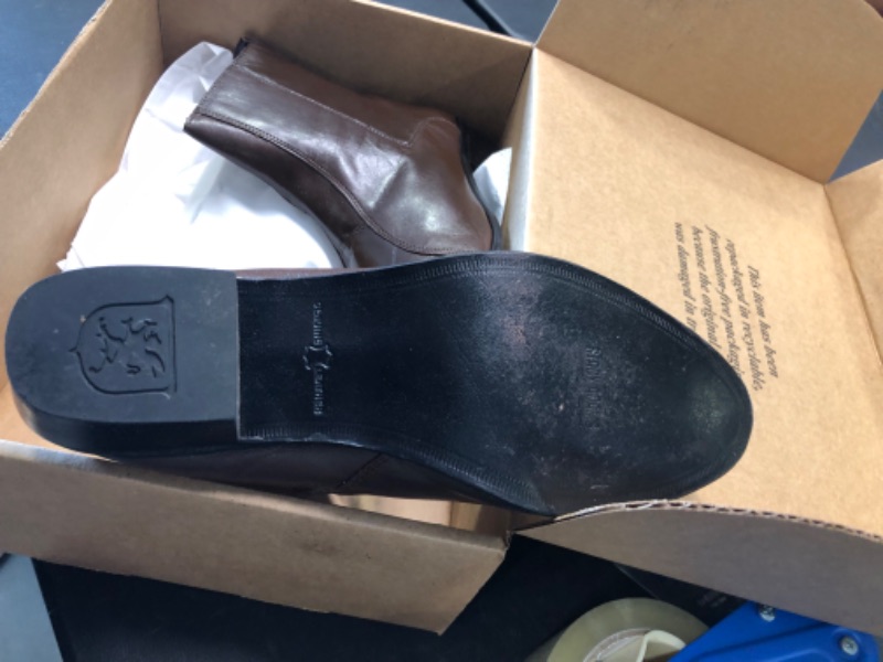 Photo 1 of Stacy Adams Men's Santos Plain-Toe Side Zipper Boot 11.5 Cognac