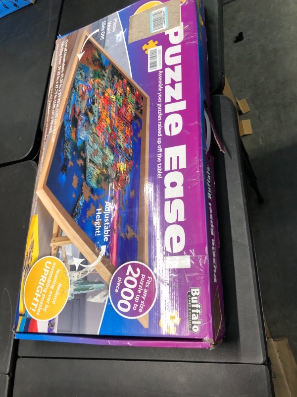 Photo 1 of Buffalo Games - Puzzle Easel - Assemble Your Puzzles Raised Up Off The Table - Adjustable Angle - Fits Any Size Puzzle Up to 2000 Piece