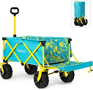 Photo 1 of Beach Wagon Cart with Big Wheels, Collapsible Utility Wagon Heavy Duty Folding,Ideal for Outdoor Sand Camping Garden Pet by Old Bahama Bay
