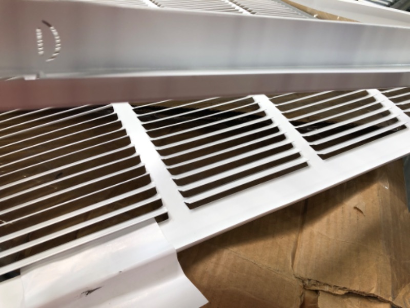 Photo 5 of 24" X 24" Steel Return Air Filter Grille for 1" Filter - Fixed Hinged - Ceiling Recommended - HVAC DUCT COVER - Flat" Stamped Face - White [Outer Dimensions: 26.5 X 25.75] 24 X 24