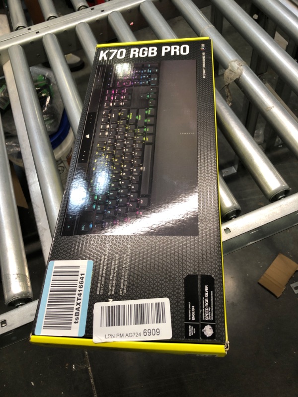 Photo 2 of Corsair K70 RGB PRO Wired Mechanical Gaming Keyboard (CHERRY MX RGB Speed Switches: Linear and Rapid, 8,000Hz Hyper-Polling, PBT DOUBLE-SHOT PRO Keycaps, Soft-Touch Palm Rest) QWERTY, NA - Black Cherry Speed- Fast K70 RGB PRO Black