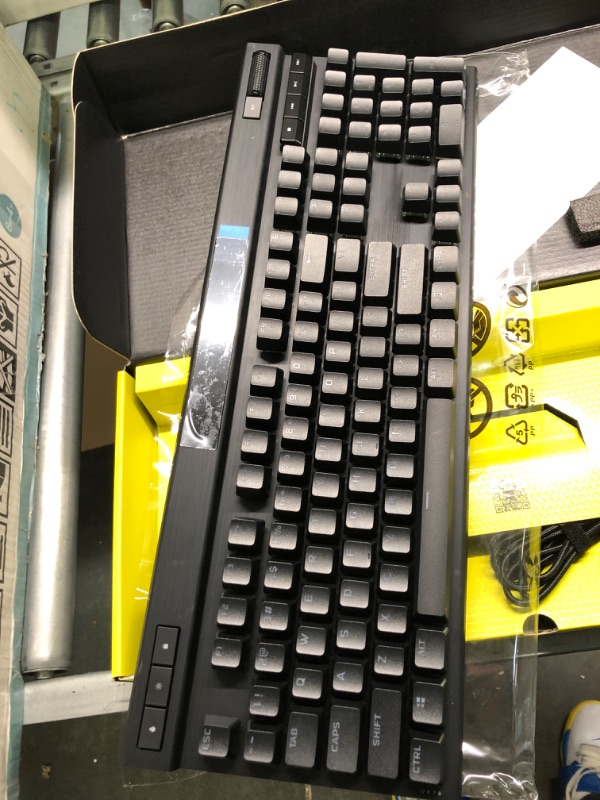 Photo 3 of Corsair K70 RGB PRO Wired Mechanical Gaming Keyboard (CHERRY MX RGB Speed Switches: Linear and Rapid, 8,000Hz Hyper-Polling, PBT DOUBLE-SHOT PRO Keycaps, Soft-Touch Palm Rest) QWERTY, NA - Black Cherry Speed- Fast K70 RGB PRO Black
