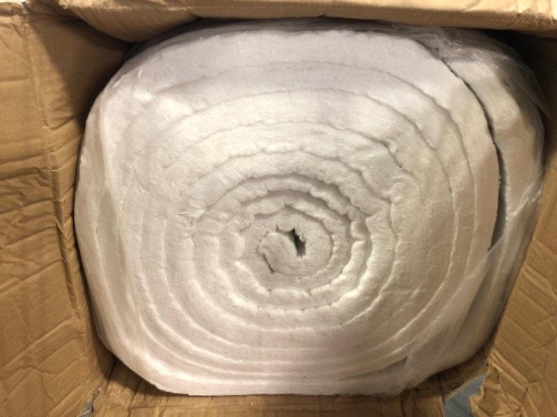 Photo 3 of Ceramic Fiber Insulation Baffle Fire Blanket - 25'x24"x1" High Density Heat 2400F (1315C), for Stoves, Furnace, Kilns, Fire Bricks, Boilers, Kilns, Blacksmithing, Pizza Ovens - AA Plus Shop