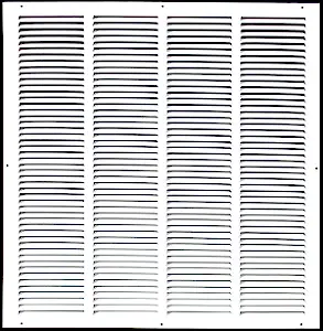 Photo 1 of 24"W x 24"H [Duct Opening Size] Steel Return Air Grille (AGC Series) Vent Cover Grill for Sidewall and Ceiling, White | Outer Dimensions: 25.75"W X 25.75"H for 24x24 Duct Opening

