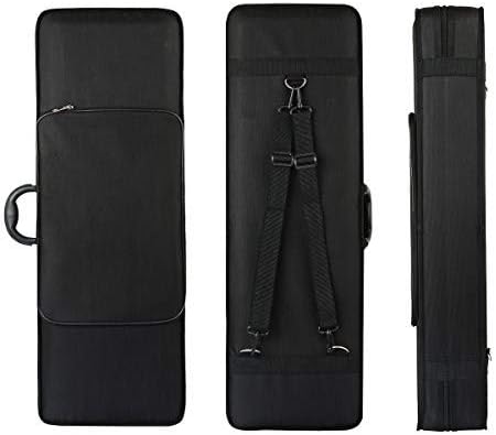 Photo 1 of 4/4 Full Size Violin Case,FINO Professional Oblong Violin Hard Case with Built-in Hygrometer,Super Lightweight Portable Carrying Bag Slip-On Cover with Backpack Straps,Black
