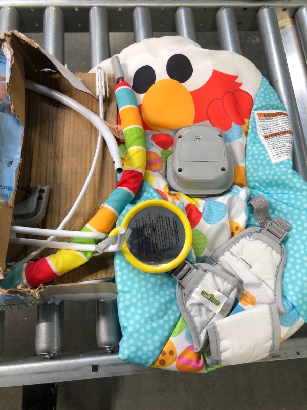Photo 1 of Bright Starts Sesame Street I Spot Elmo! 3-Point Harness Vibrating Baby Bouncer with bar