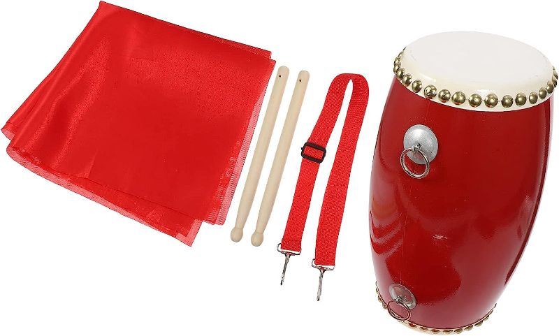 Photo 1 of 1 Set Chinese Style Waist Drum Performance Prop Percussion Musical Instrument