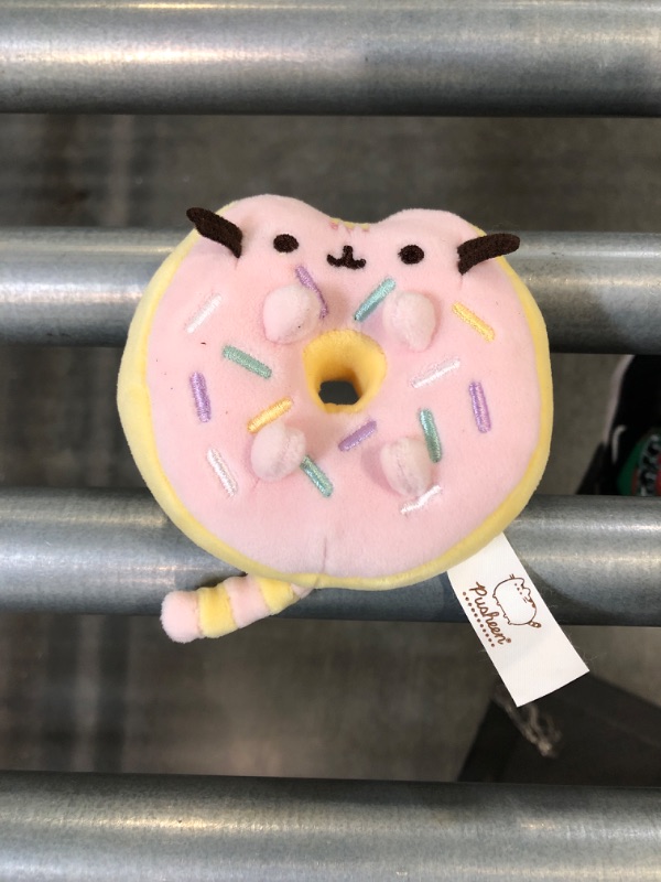 Photo 3 of GUND Sprinkle Donut Pusheen Squishy Plush Stuffed Animal Cat, Pink and Mint, 
