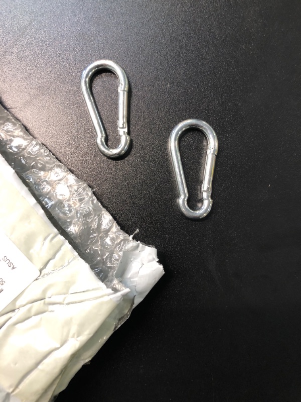 Photo 1 of 30Pack Heavy Duty Spring Snap Hooks 4Inch, 3/8” Carabiner Clips for Swing, Large Steel Chain Quick Links Safety Buckle Connector for Hammock Fitness Gym Outdoor Boating, M10 Snap Hook Carabiners
