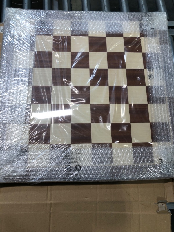 Photo 4 of A&A 18.875" Professional Wooden Tournament Chess Board/Mahogany & Maple Inlaid /2.0" Squares w/Notation
