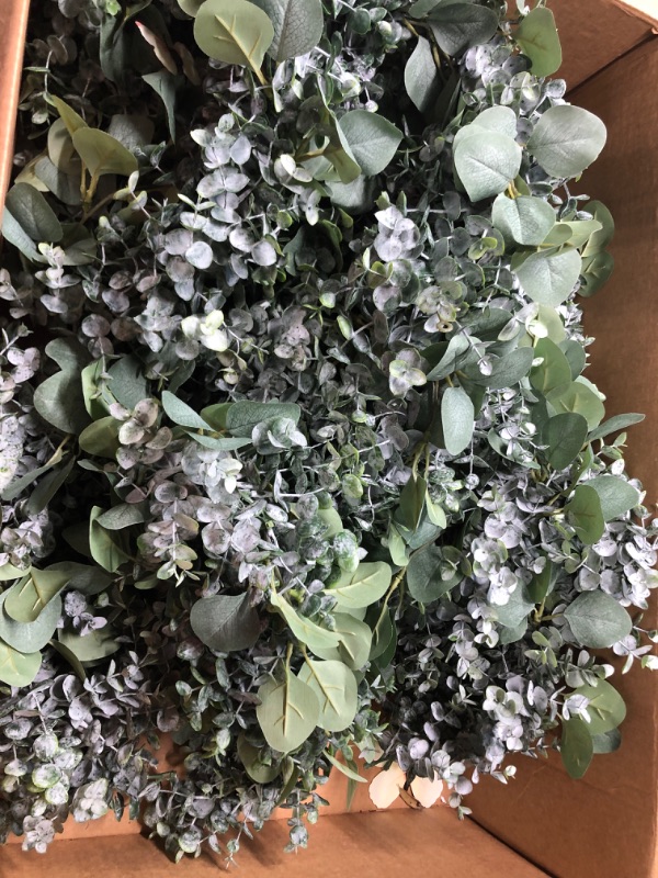 Photo 3 of 
Winlyn 5.9' Long Faux Leaves Greenery Artificial Silver Dollar Eucalyptus Garland in Grey Green Wedding Arch Swag Backdrop Garland Doorways Table Runner Garland Indoor Outdoor