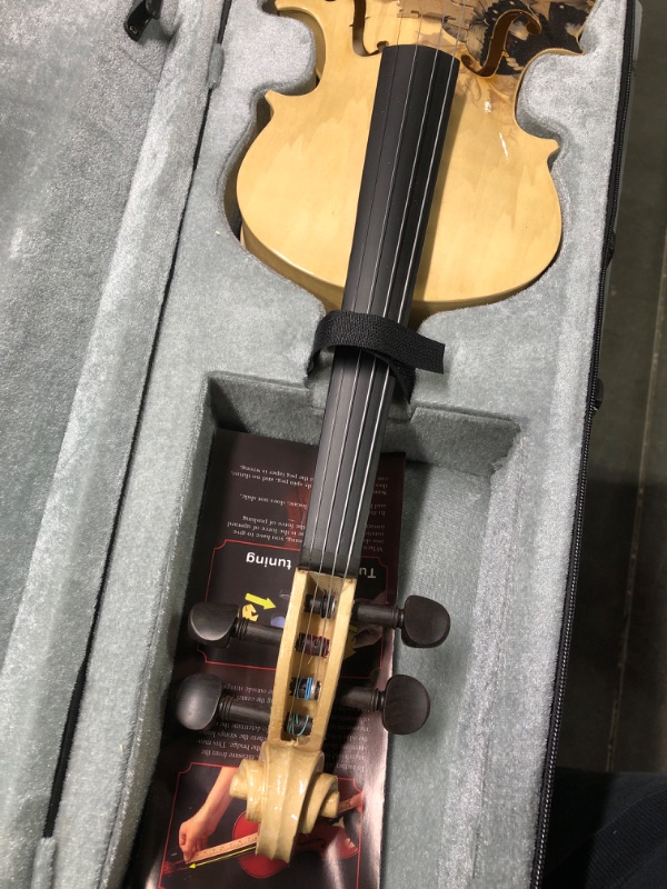 Photo 5 of Aliyes Distinctive Artistic Violin Set Designed for Beginners/Students/Kids/adults with Hard Case,Bow (4/4/Full-size)
