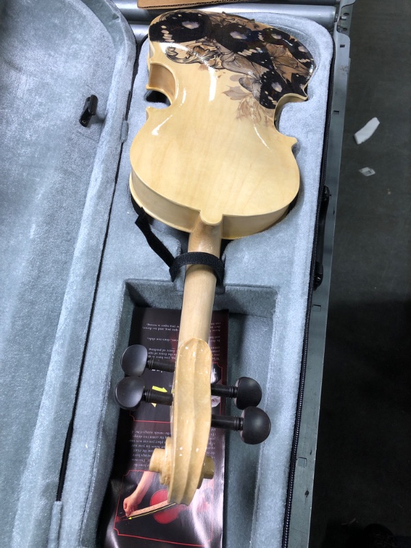 Photo 4 of Aliyes Distinctive Artistic Violin Set Designed for Beginners/Students/Kids/adults with Hard Case,Bow (4/4/Full-size)
