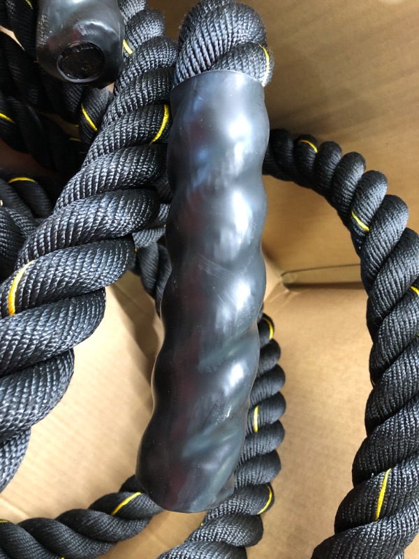 Photo 3 of BalanceFrom Battle Rope 1.5/2 Inch Diameter Poly Dacron 30, 40, 50 FT Length, Heavy Ropes for Home Gym and Workout 40ft x 2in