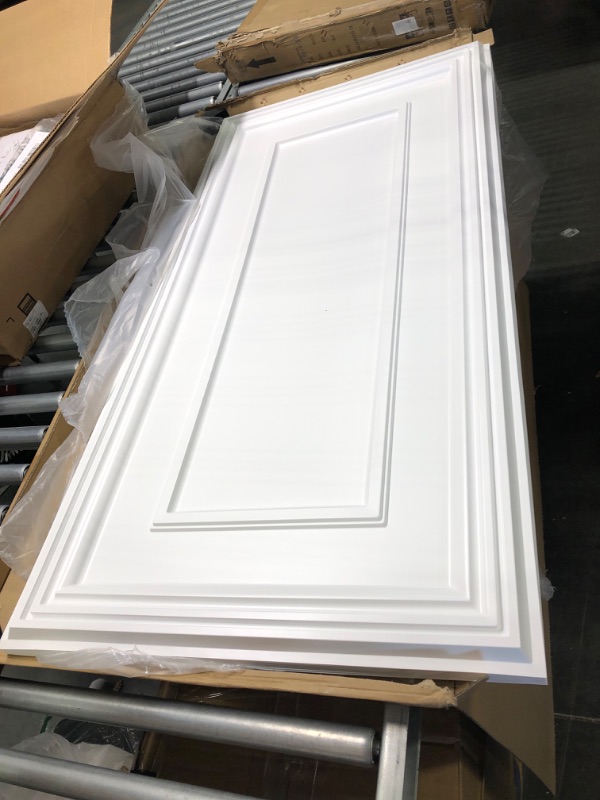 Photo 1 of Art3d Drop Ceiling Tiles, 24x48in. White (12-Pack) 24"x48" Matte White 12