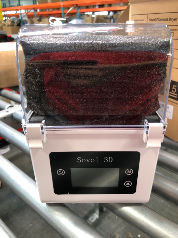 Photo 1 of Sovol Filament Dryer, SH01 Filament Dehydrator 3D Printer Spool Holder, Dry Box for Keeping Filament Dry During 3D Printing, Compatible with 1.75mm, 2.85mm Filament and PLA PETG TPU ABS Material White