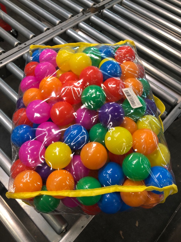 Photo 2 of Rainbow Ball Pit Balls 100 Count Plastic Play Balls for Ball Pit Kids Soft Play Toy Balls for Play Tent with Tunnel,Crush Proof 2.2" Pool Balls for Toddler Party Decoration Indoor & Outdoor 100 Balls