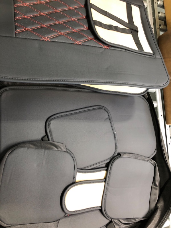 Photo 1 of MIROZO 5 Car Seat Covers Full Set, Vehicle Cushion Cover Breathable Fit for Most Sedan, Truck and SUV for Elantra Sonata Sportage CRV Accord Chevy Equinox Black Full Set 5PCS Full Set